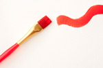 red brush stroke