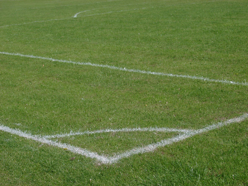 the corner mark of a football (soccer) pitch