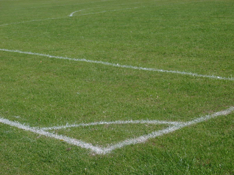 the corner mark of a football (soccer) pitch
