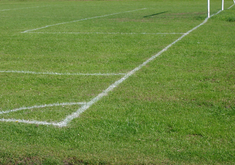 the corner mark of a football (soccer) pitch