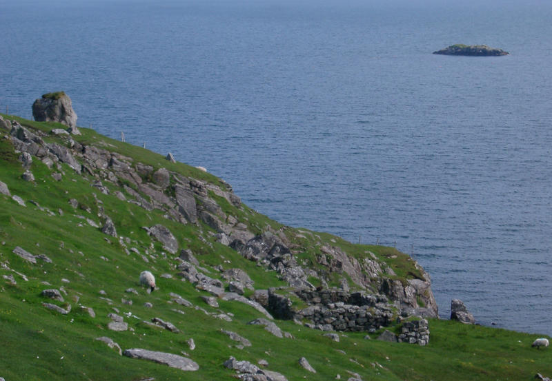 landscape of the scottish highlands, looking out over a loch