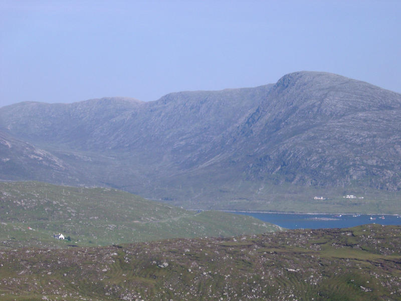 landscape of the scottish highlands, looking out over a loch