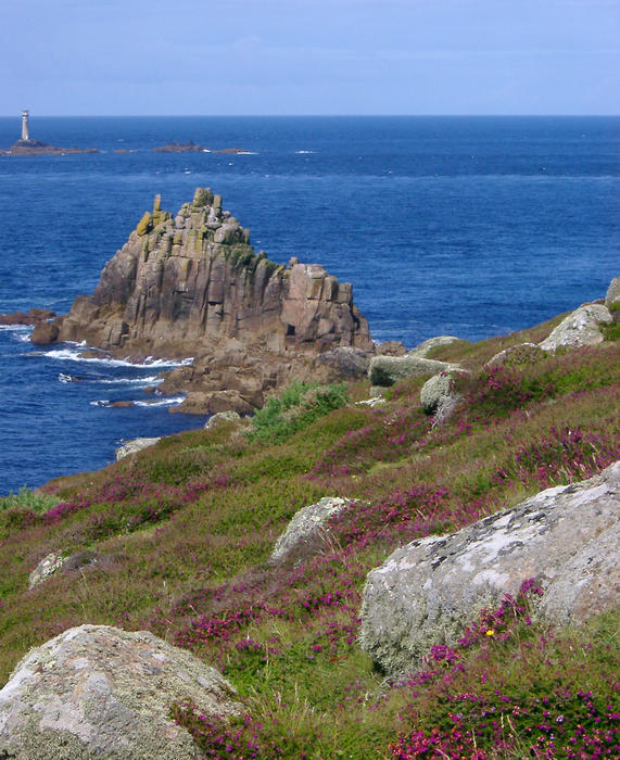 cliffs and lands end, most westerly point of the uk mainland