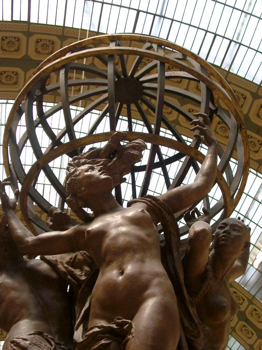 interior of the musee d'orsay, paris france