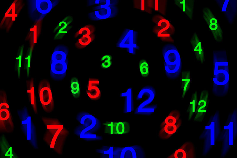 an assortment of various sized numbers, conceptual of treaching mathematics, dyscalculia