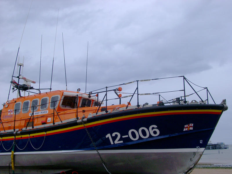 an RNLI lifeboat, concept of sea or ocean resuce and life saving