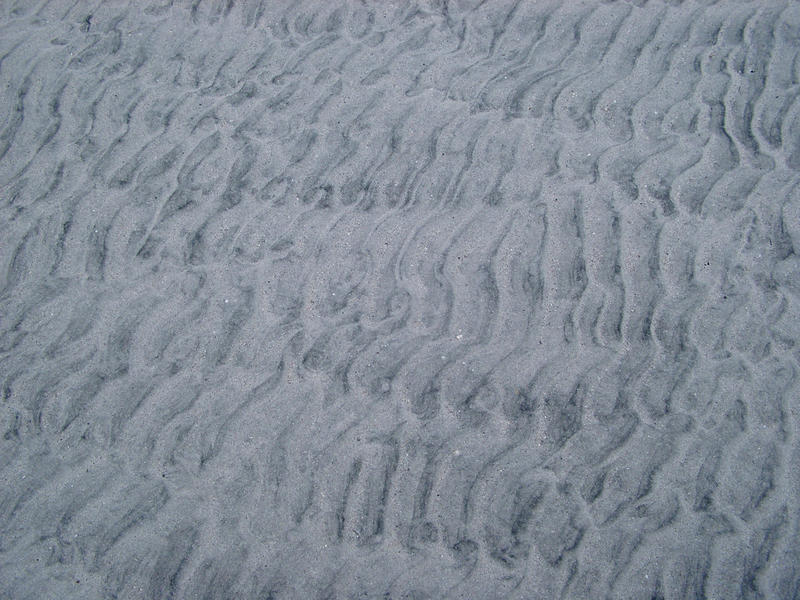 ripples paterns in the sand after the tide has gone out