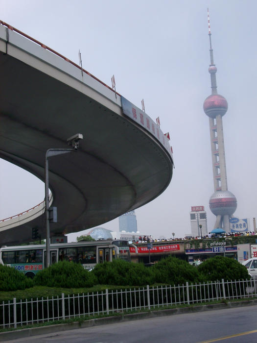 urban roads: concrete road structures in shanghai, china