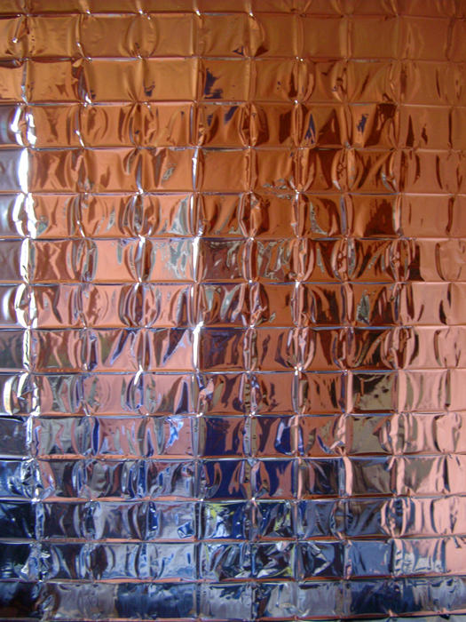 abstract reflection of a silver metalic surface