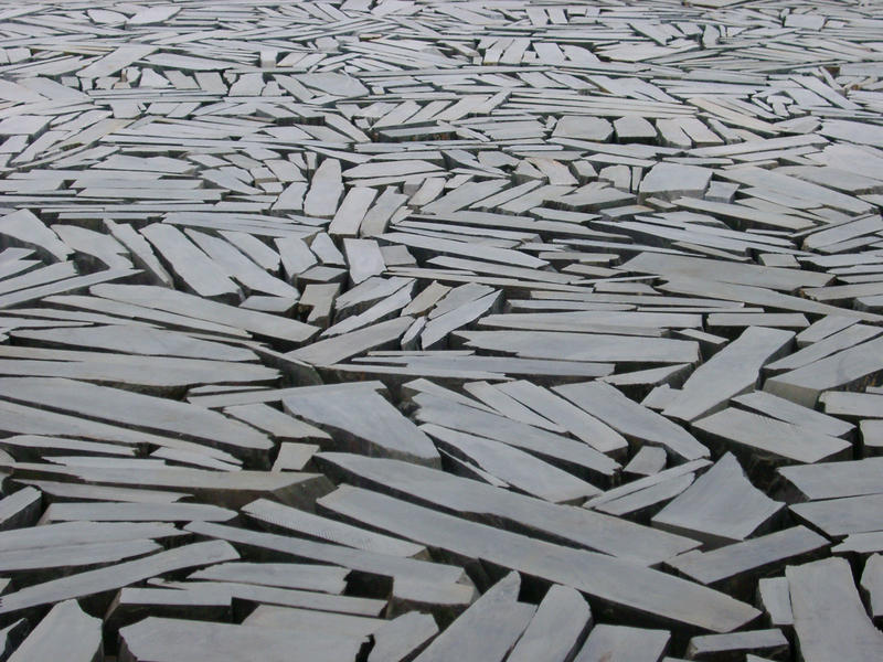 texture of polished slate blocks