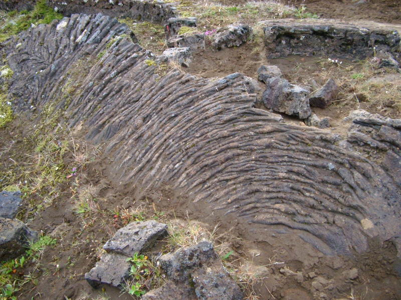 erroded remans of a lava flow, iceland