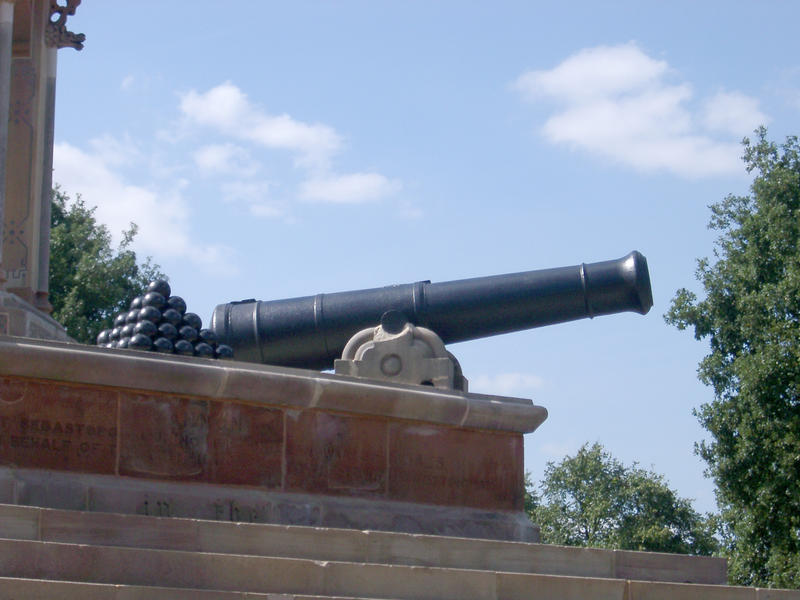 a cannon, concept of war, conflict and battle