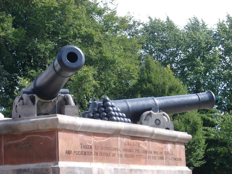 a cannon, concept of war, conflict and battle