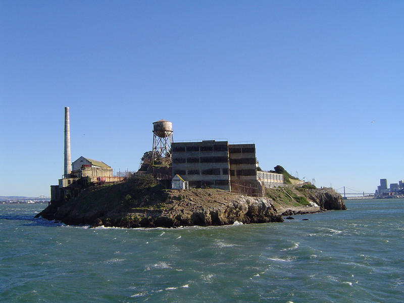 the famous alcatraz island prison in san francisco bay