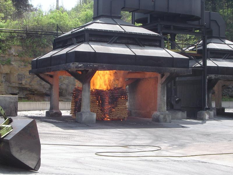 barrel smoking at the Jack Daniel's Distillery in Lynchburg, TN