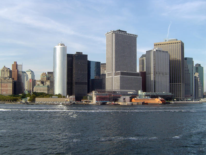 waterfront view of downtown manhattan