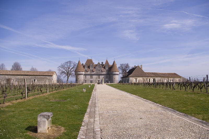 driveway of a french chateau