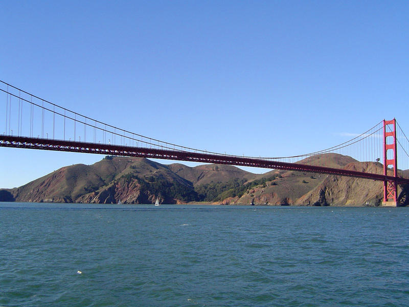 a view of the golden gate suspension bridge, san francisco, california