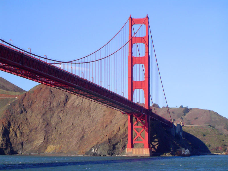 a view of the golden gate suspension bridge, san francisco, california