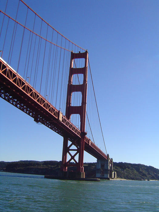 a view of the golden gate suspension bridge, san francisco, california