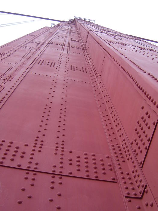 details of the engineering structure of the golden gate bridge, san francisco