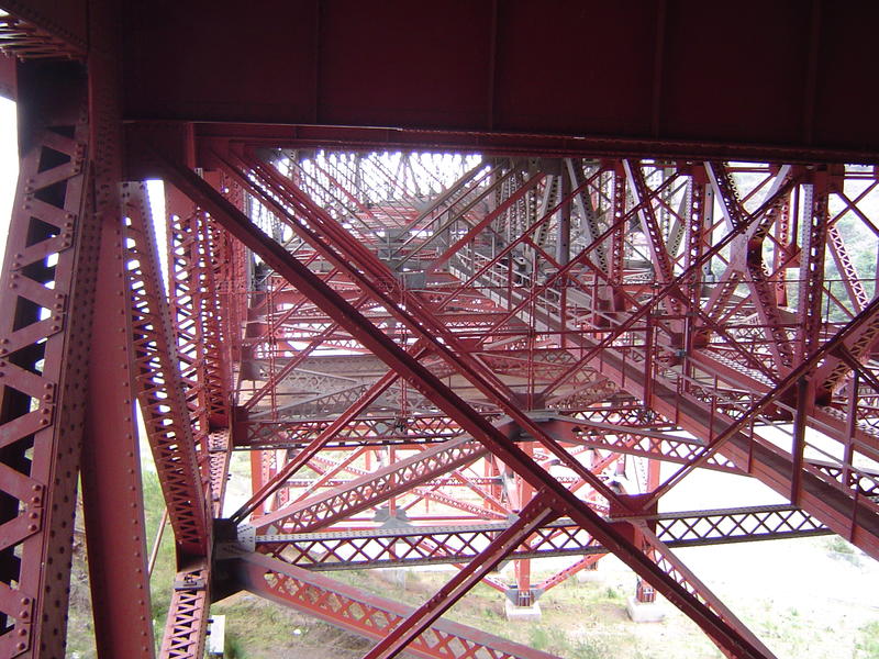 details of the engineering structure of the golden gate bridge, san francisco