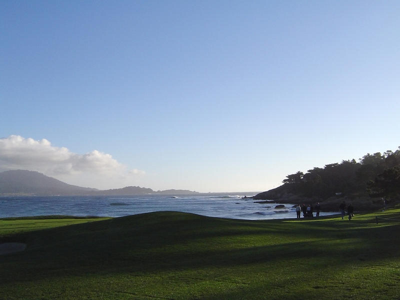 a picturesque golf course on the coast