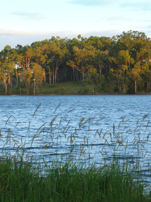 sunset of lake tinaroo reservoir, north queensland, australia