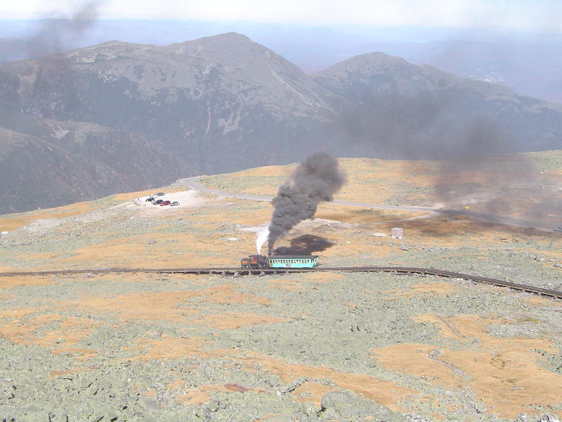 famous cog railway climbs the side of north east americas tallest peak
