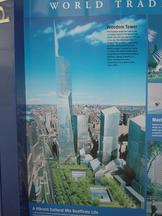 artists impression on the freedom tower