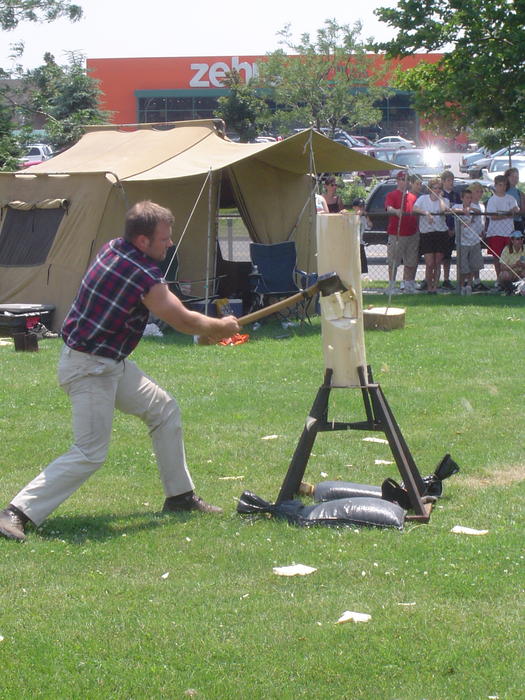 logging display at a niagara falls event