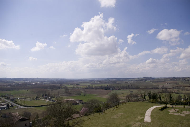 patchwork of fields, a view of the french countryside