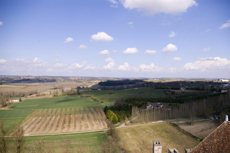 patchwork of fields, a view of the french countryside