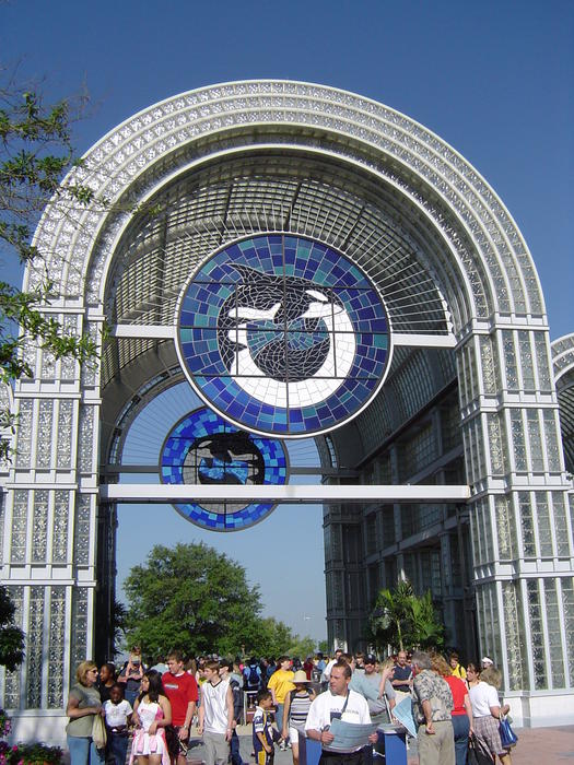 entrance gate to seaworld theme park - not model released