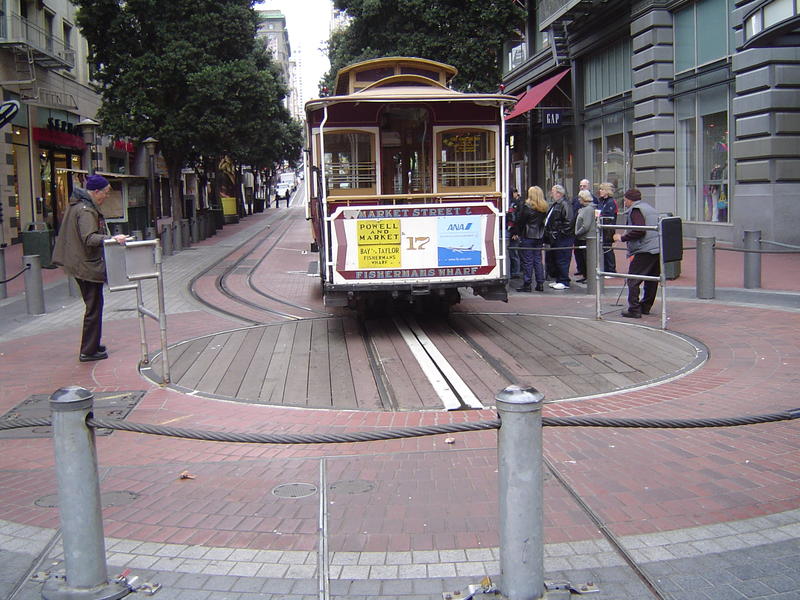 historic san francisco toursit attraction, cable cars