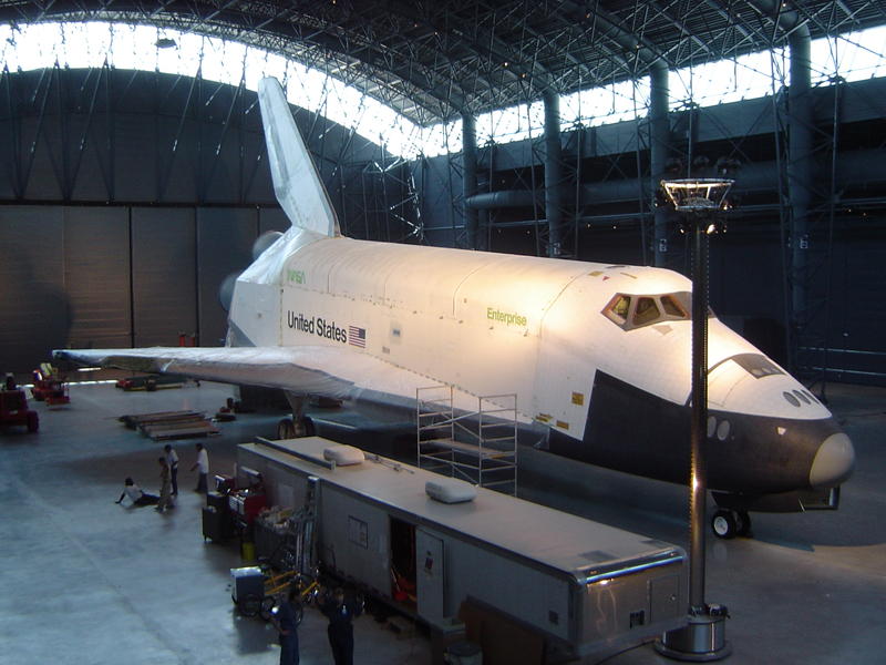 space shuttle explorer, on display at the Steven F. Udvar-Hazy Center, Chantilly, Virginia