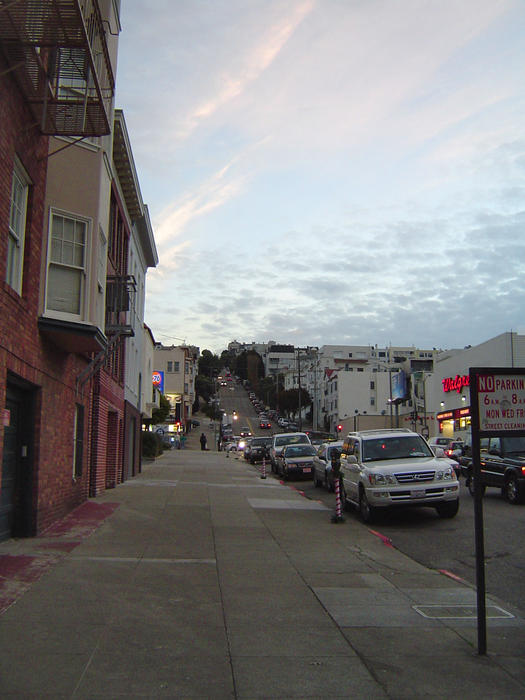 american urban street scene, san francisco, california