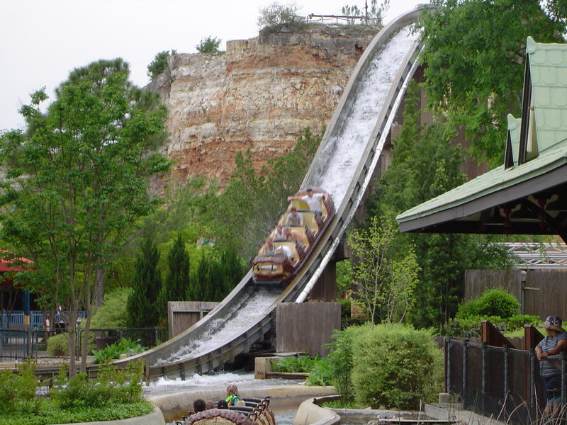 a theme park water splash ride - not model released