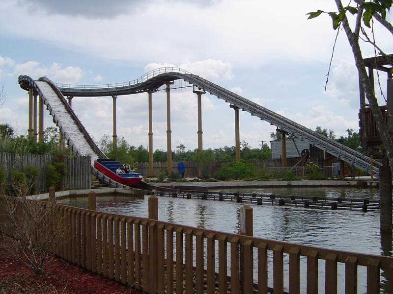 a theme park water splash ride - not model released