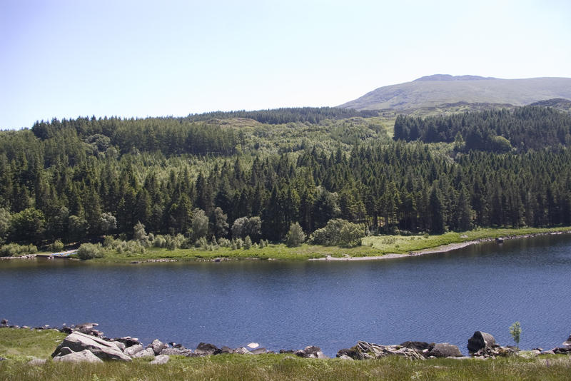 the beautiful landscape and lakes of north wales, uk