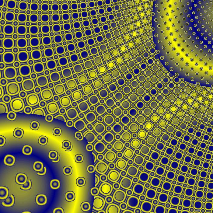 a fractal background of curved squres with creates an op-art shimmering effect