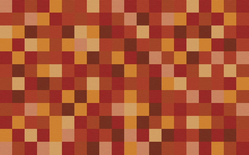 a textured checked background with matrix of autumnal colours
