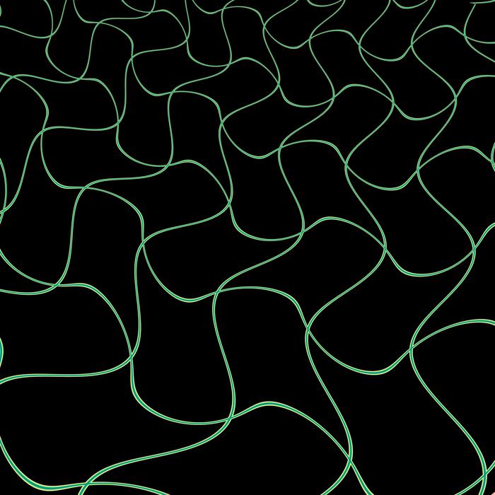 a computer generated background of wavy green lines on a black backdrop