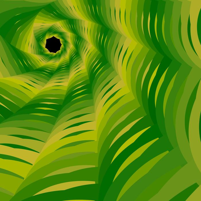 green and yellow natural fractal shape