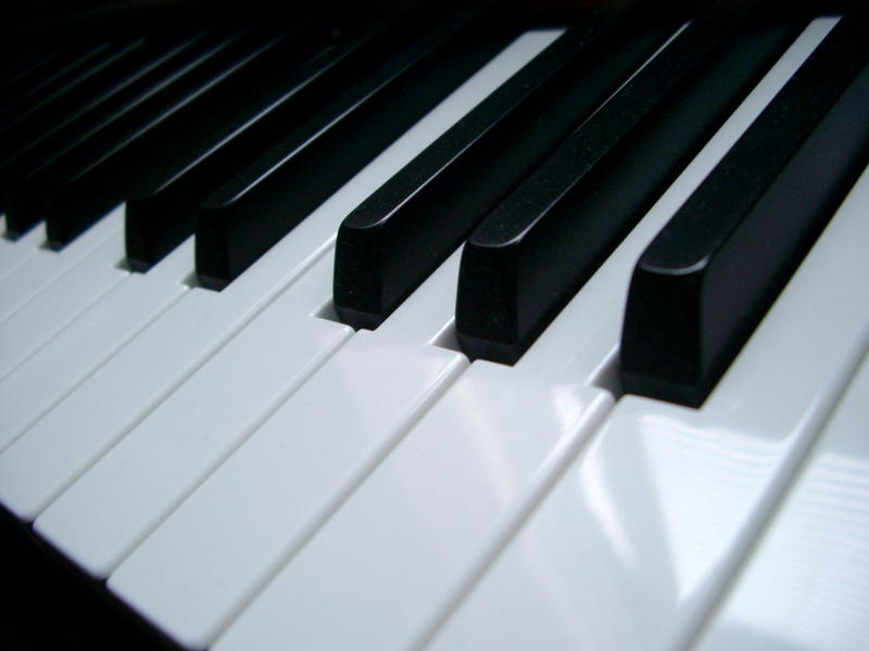 ebony and ivory, keys on an electronic keyboard