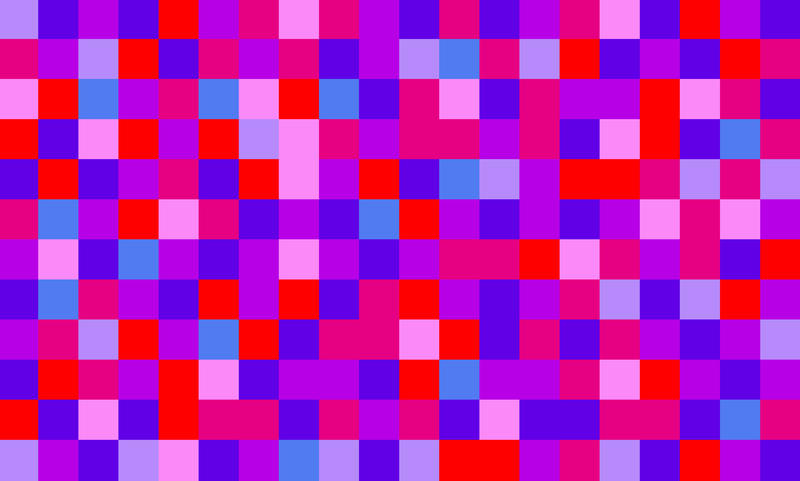 matrix of pink and purple squares form a vivid feminine colour palette