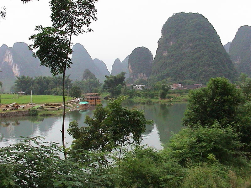 <p>Landscape near Guilin in China</p>