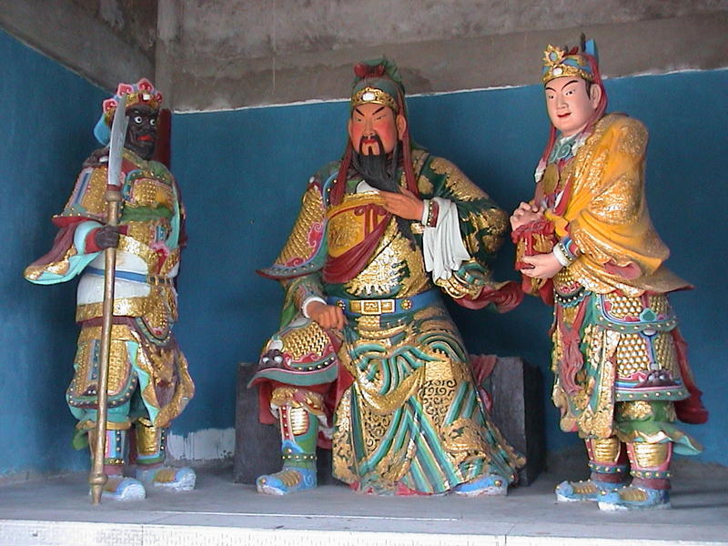 <p>Chinese figures at Fengdu on river Yangtze, China</p>