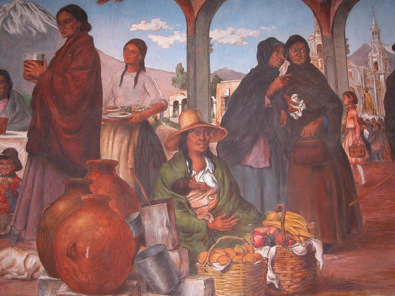 Mural from Hotel Libertador in Arequipa, Peru