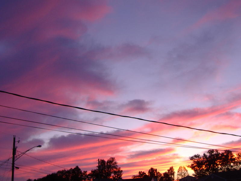 <p>The fiery sunset of late summer in central Kentucky.</p>